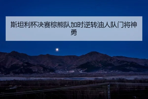 斯坦利杯决赛棕熊队加时逆转油人队门将神勇